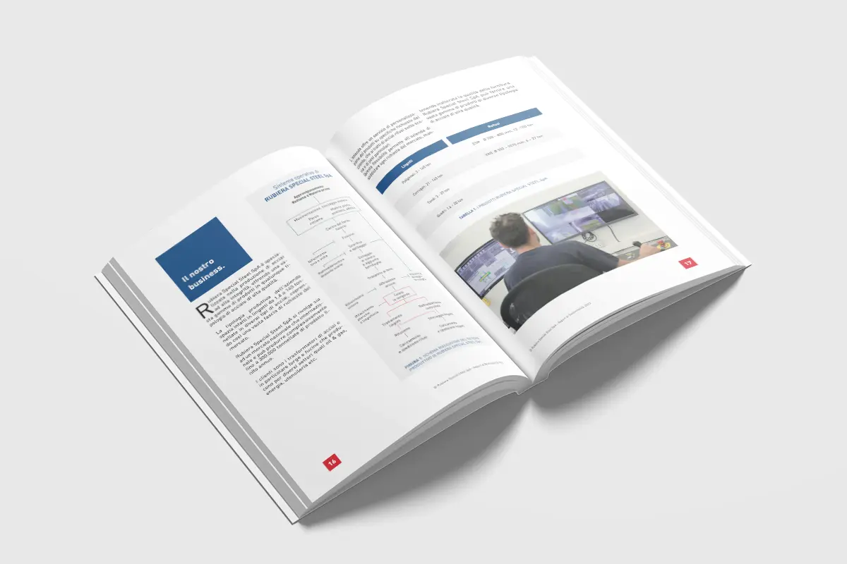 graphic design per report di sostenibilità