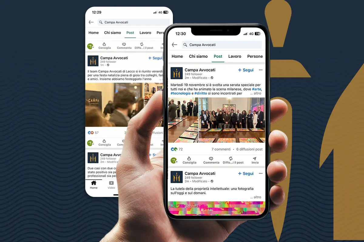 Social media management per Campa Avvocati